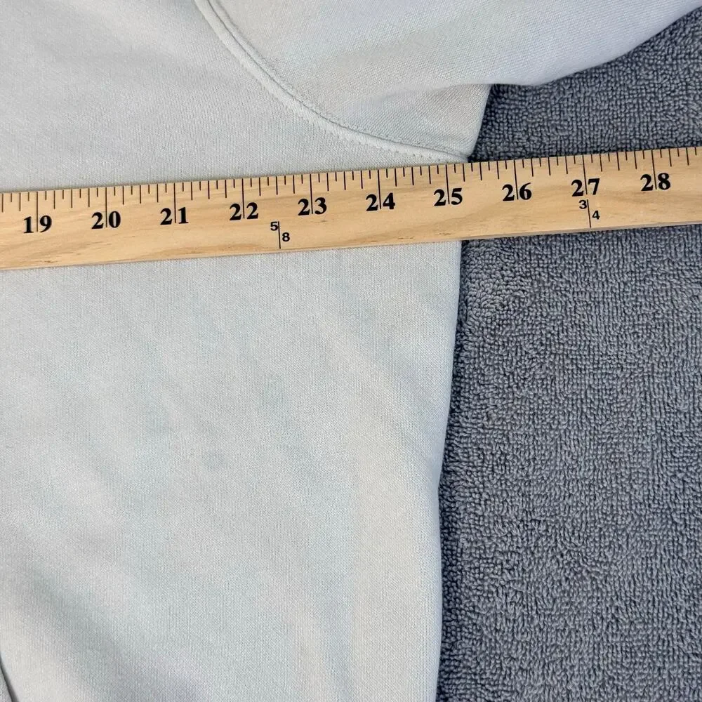 The North Face Hoodie Mens L Cream Tonal Big Logo Pullover Sweatshirt